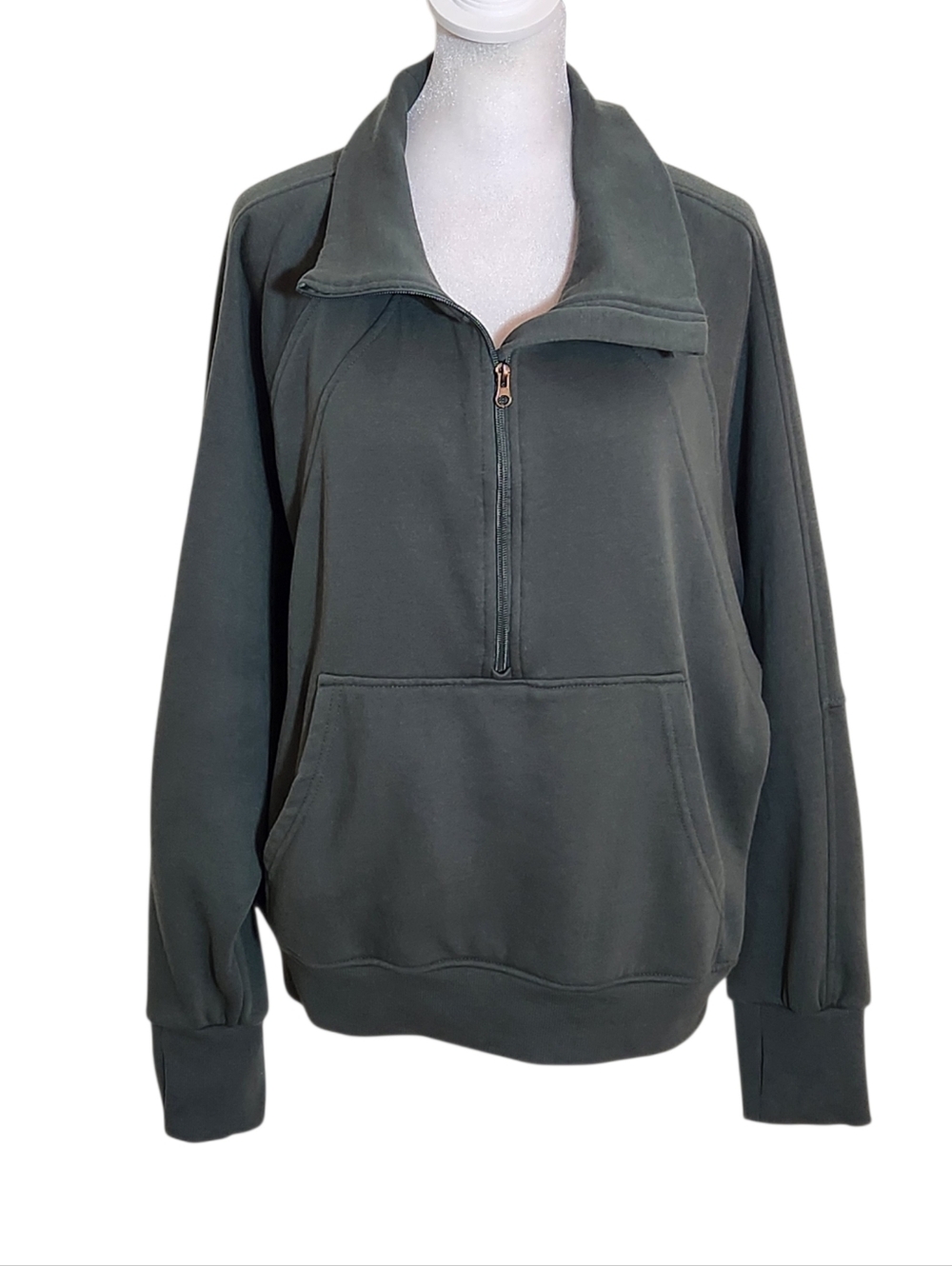 Reflex Green Half Zip Pullover Sweatshirt Size XL